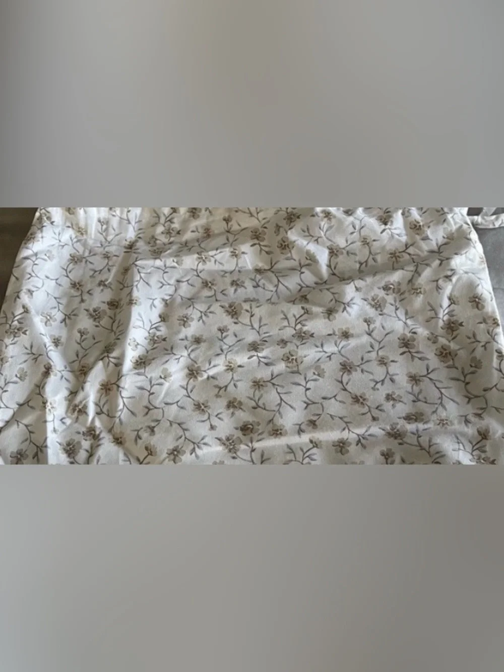 NWOT Quince Organic Crisp Percale Duvet Cover, King/Cal (Toffee Florette)